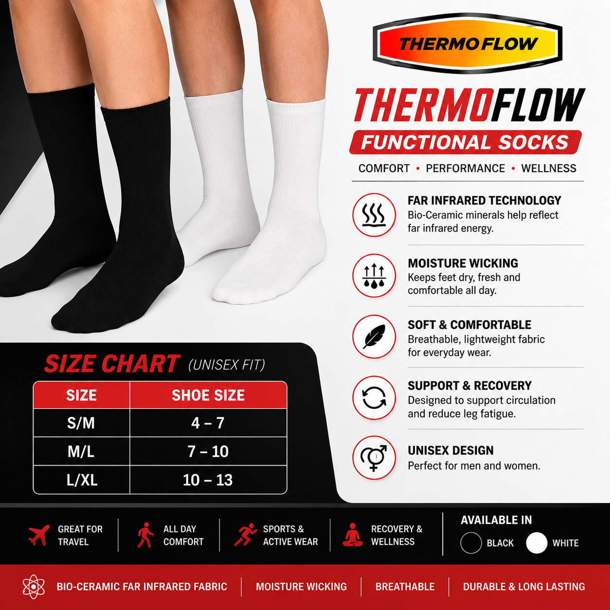 Thermoflow Far Infrared Functional Socks