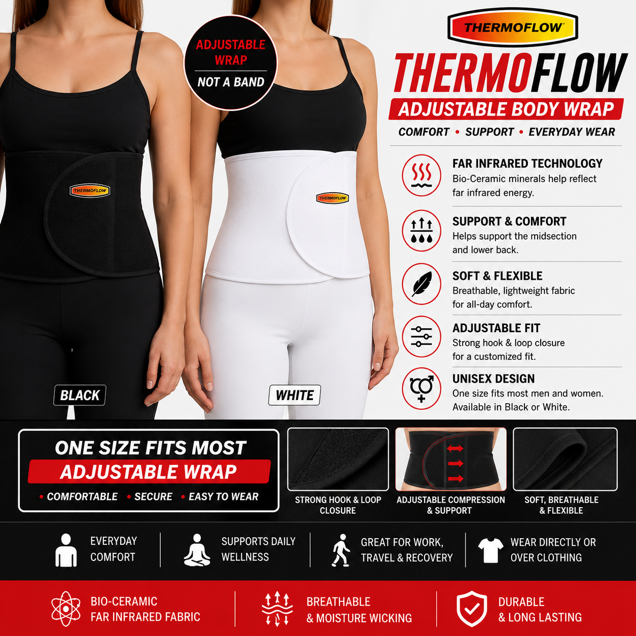 Thermoflow Adjustable Body Wrap