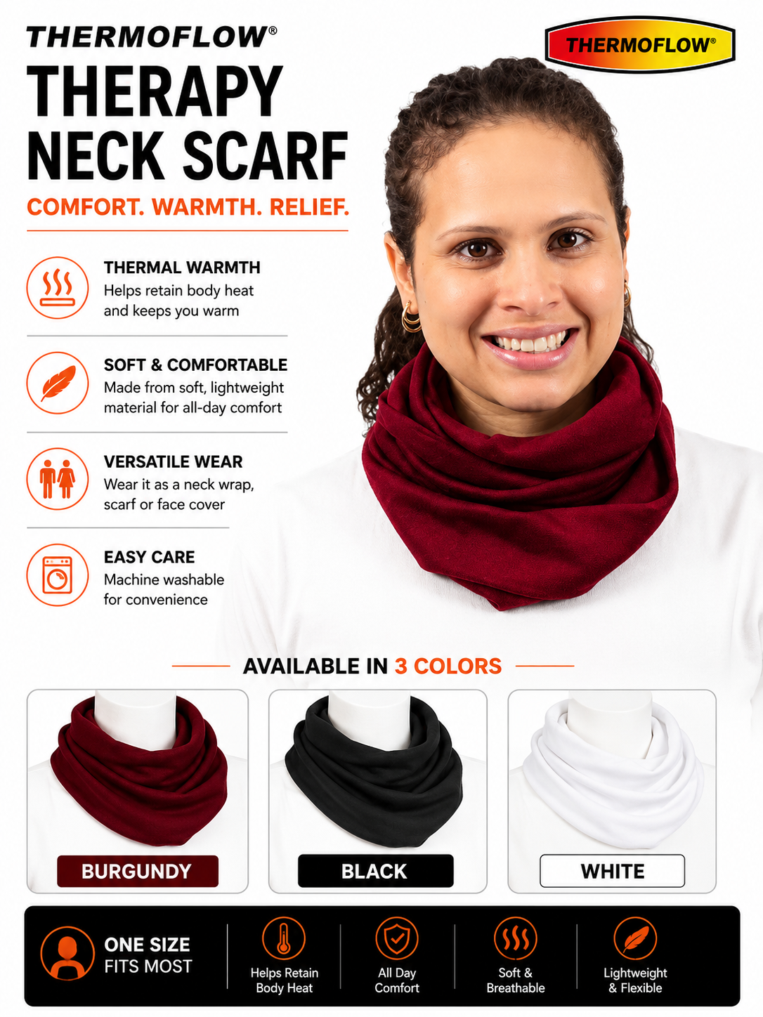 Thermoflow Far Infrared Functional Therapy Neck Scarf